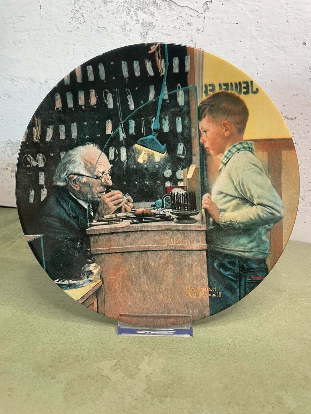 Knowles Norman Rockwell Collector Plate The Jeweler 1993 Heritage Collection
